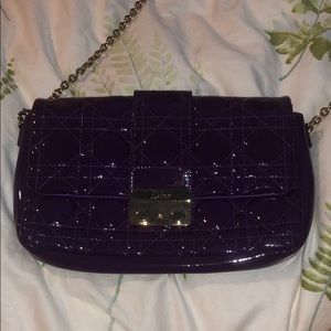 Patent Cannage Purple Christian Dior Bag